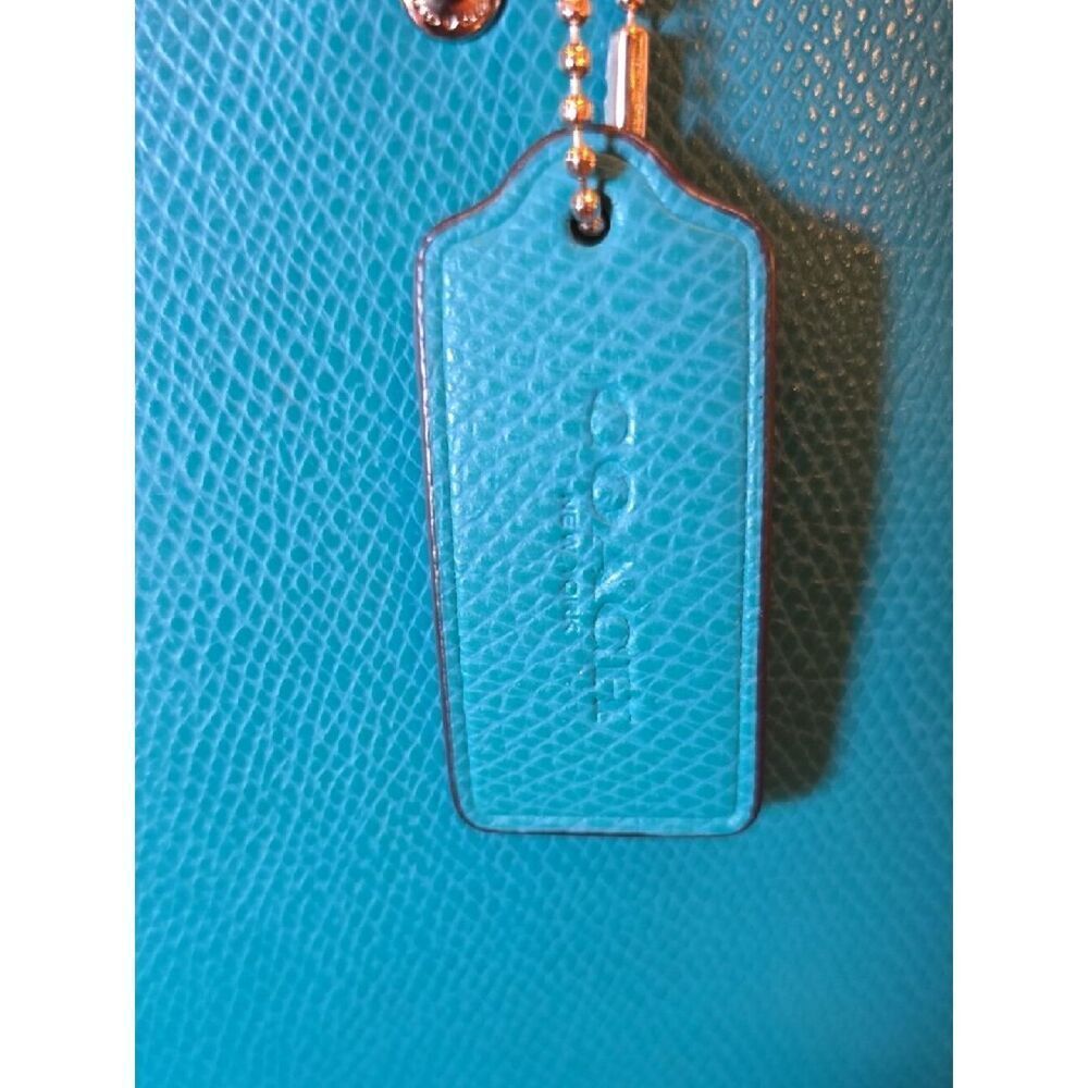 Coach Turquoise Dome Satchel - Structured Leather Handbag - Picture 4 of 16